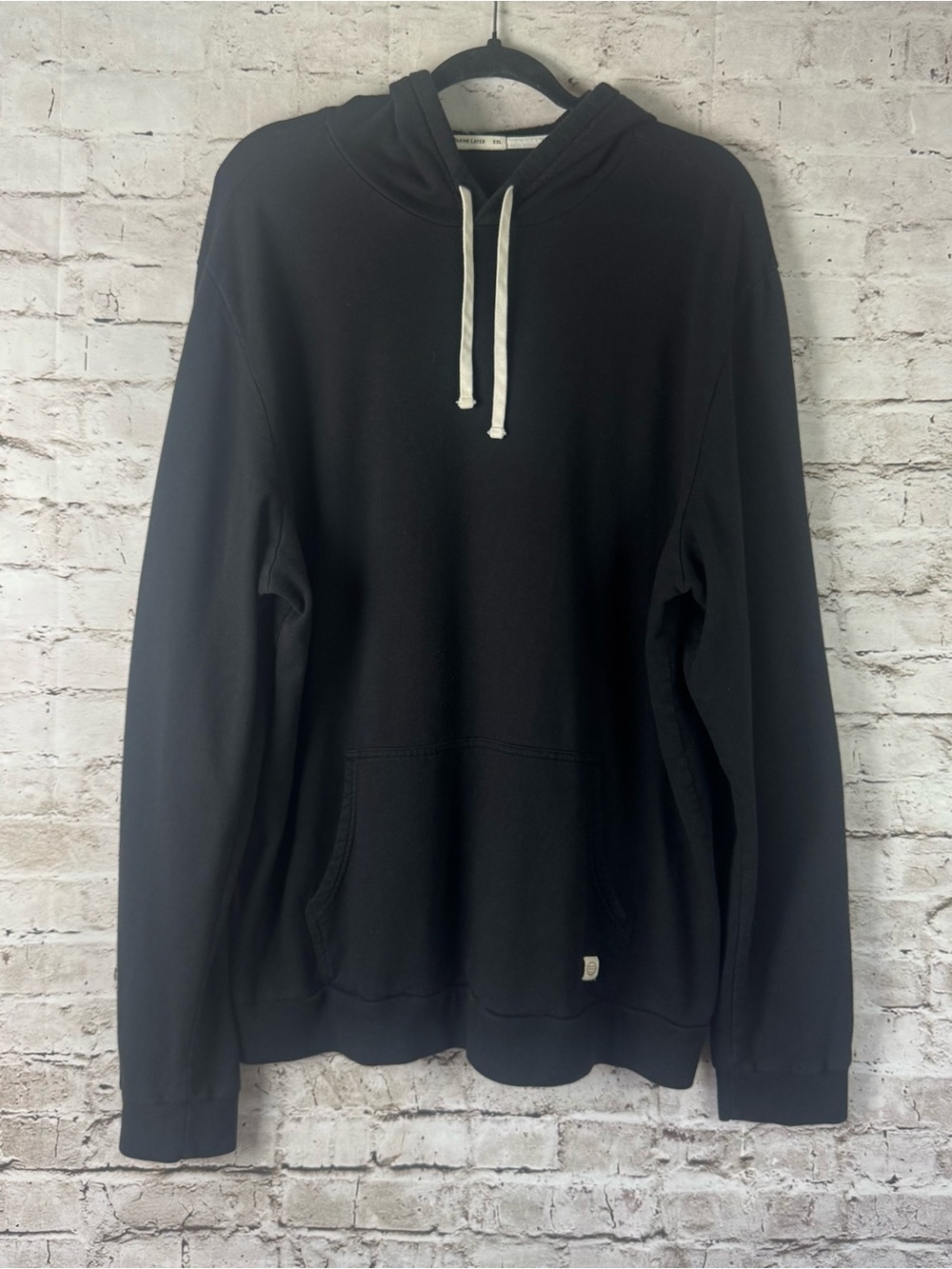 Marine Layer Men's 2XL Sunset Pullover Hoodie Black Cotton Tencel Modal USA - Picture 2 of 9
